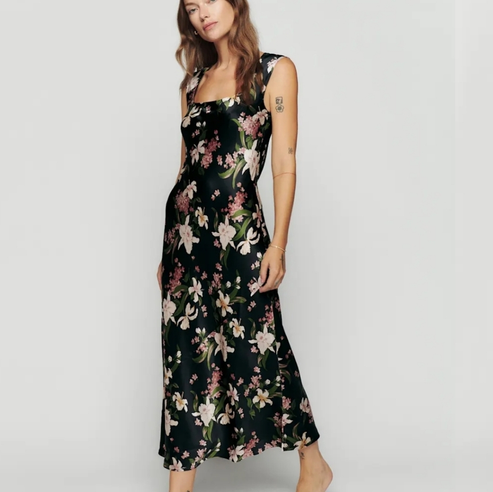 Reformation Hendrix Silk Dress Magnifica - Size M